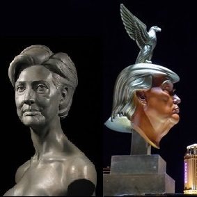 Sculptor of Hillary’s ‘topless’ bust unveils controversial Trump monument in Las Vegas