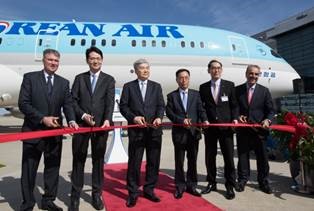 Korean Air celebrates delivery of its first 787-9 Dreamliner