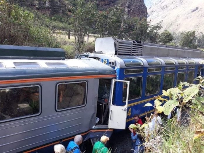 Protesting tourists cause train crash near Machu Picchu