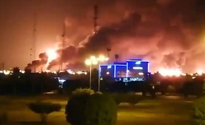 ‘Gunshots and the explosions’: Major Saudi Arabia oil facilities ablaze after drone attack
