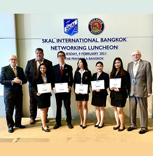 Tourism students learning from Skal Bangkok leaders
