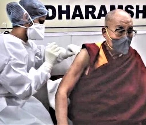 Dalai Lama receives COVID-19 vaccine and urges courage
