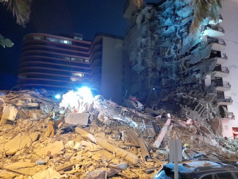 12 Story Surfside Condo Building on Collins Ave in Florida collapsed